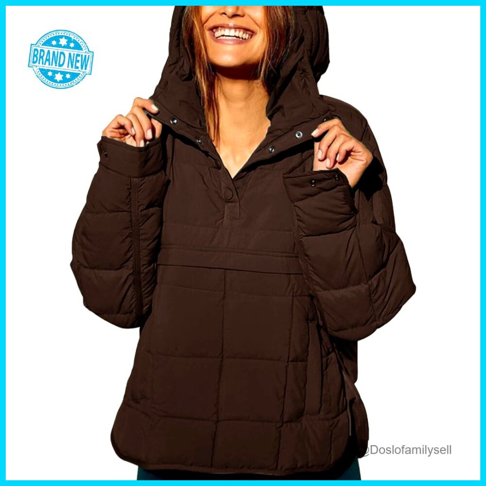 Lightweight Down Puffer Jacket Quilted Pullover H… - image 1